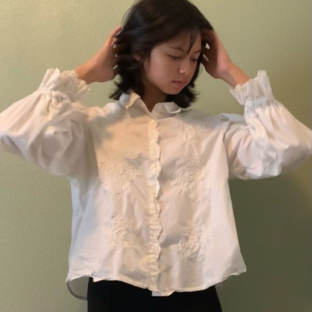 Zara white blouse